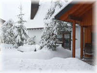Haus am Wald - Winter - Eingang